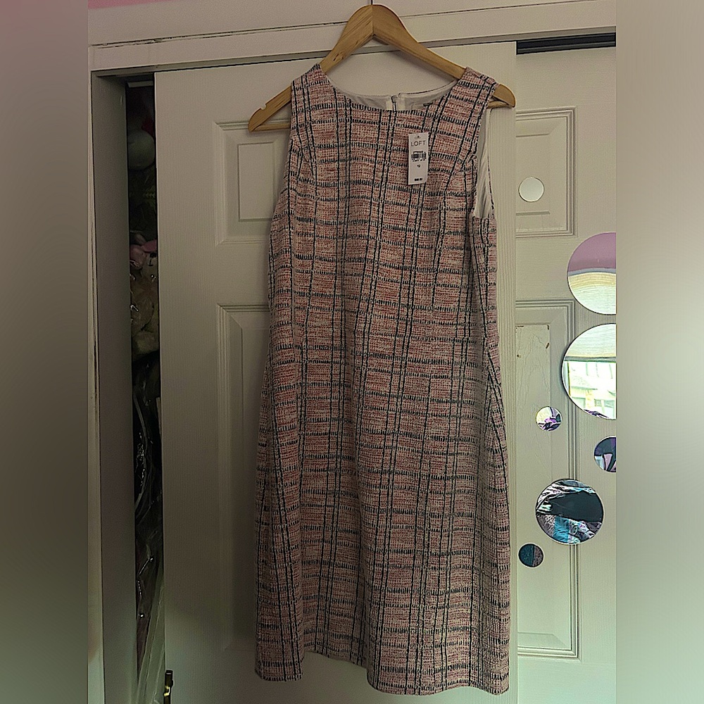 NWT Plaid Tweed Mini Dress